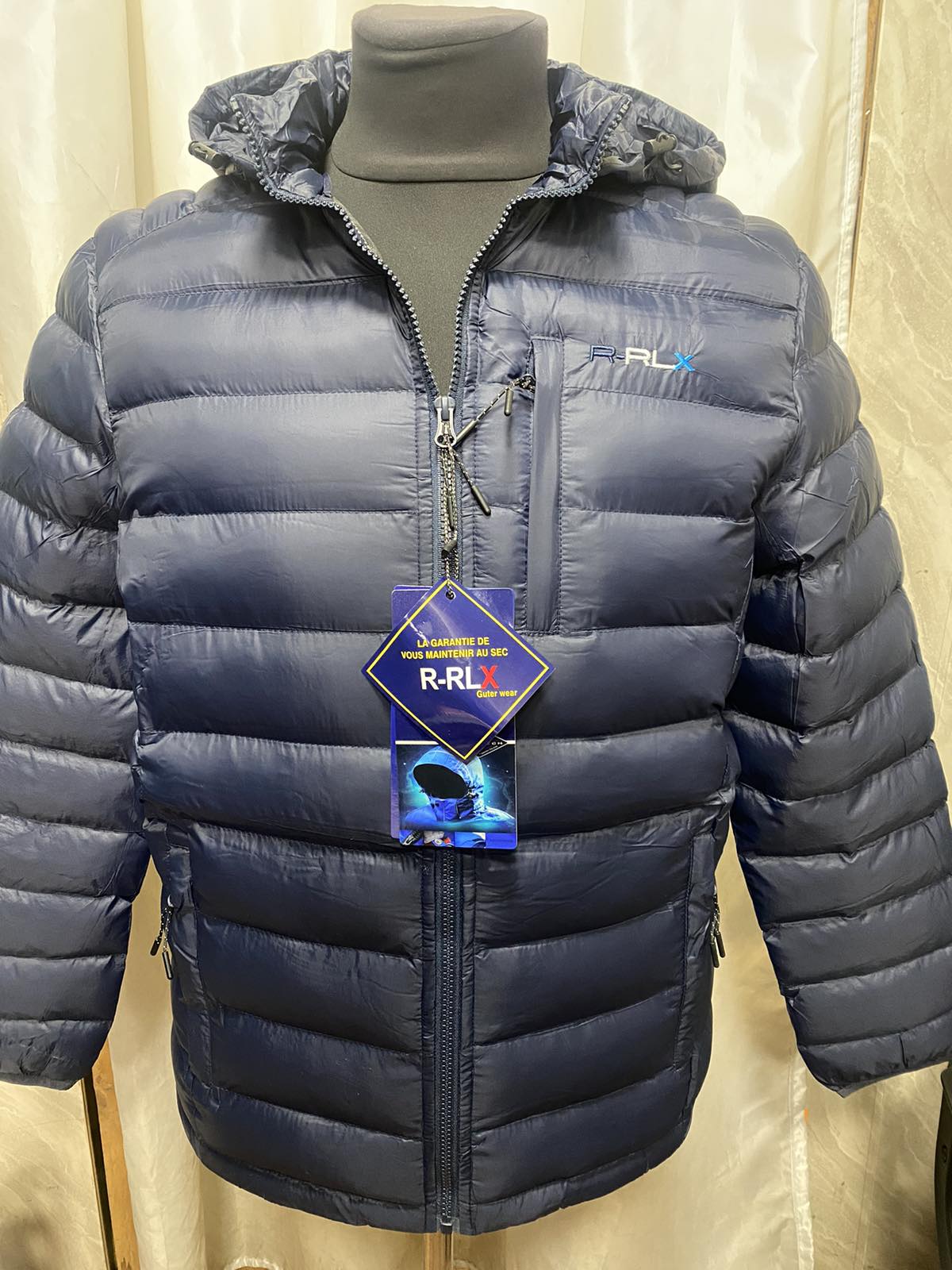 Куртка RLX (M-3XL) 166 navy (деми)