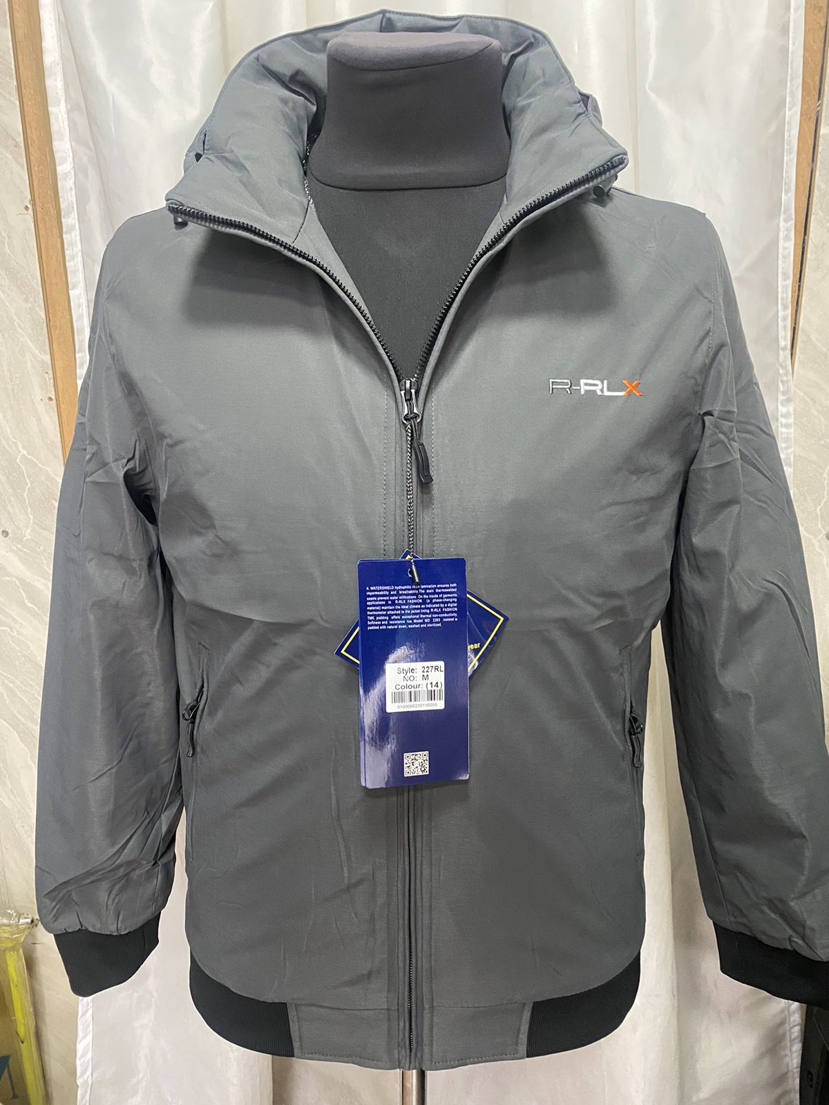 Куртка RLX (M-3XL) 227 grey (деми)
