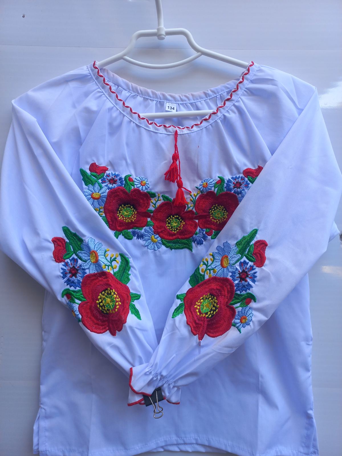 Вышиванка Кузя (128-164) 023 white (деми)