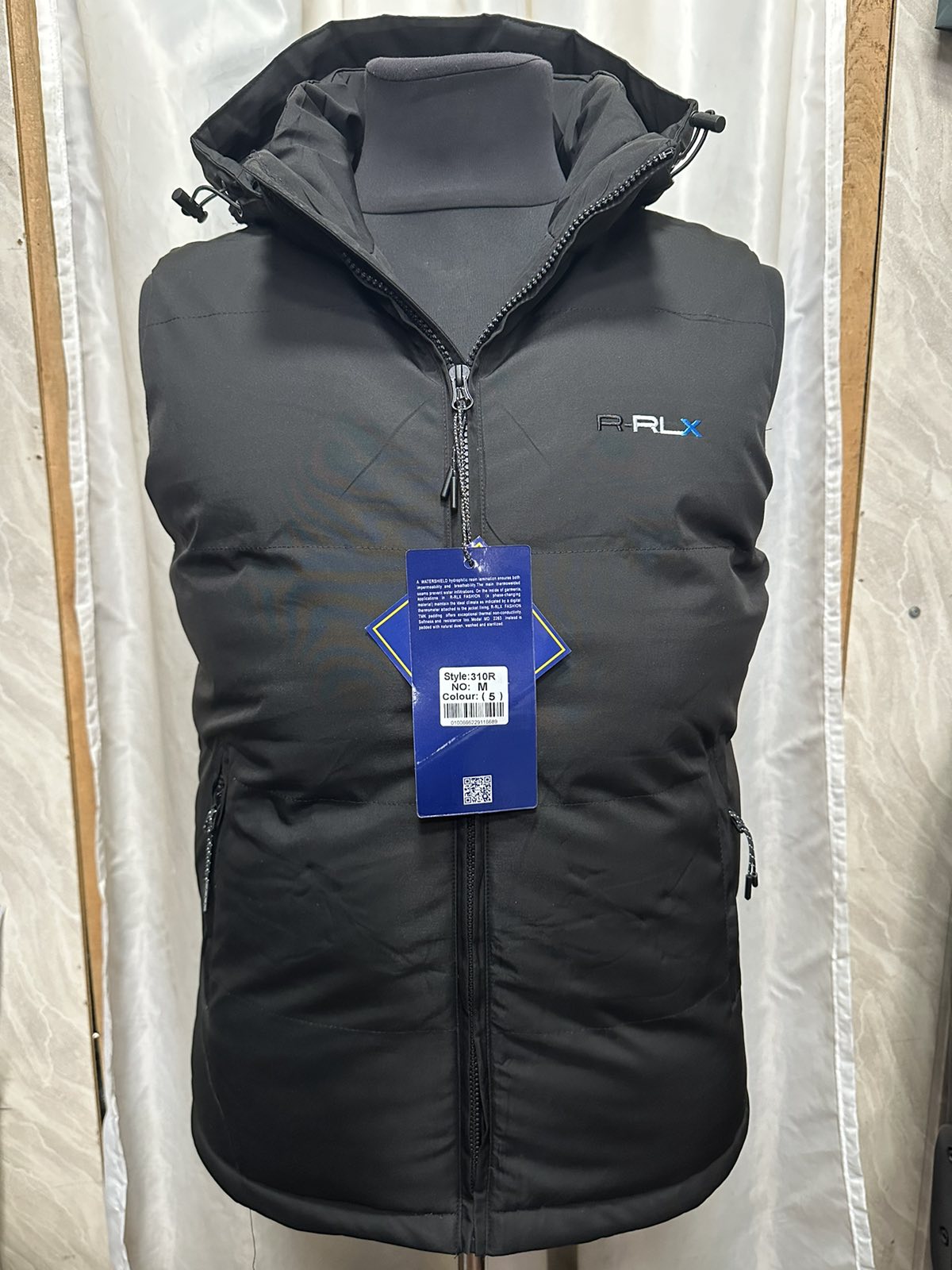 Жилетка RLX (M-3XL) 310 черный (деми)