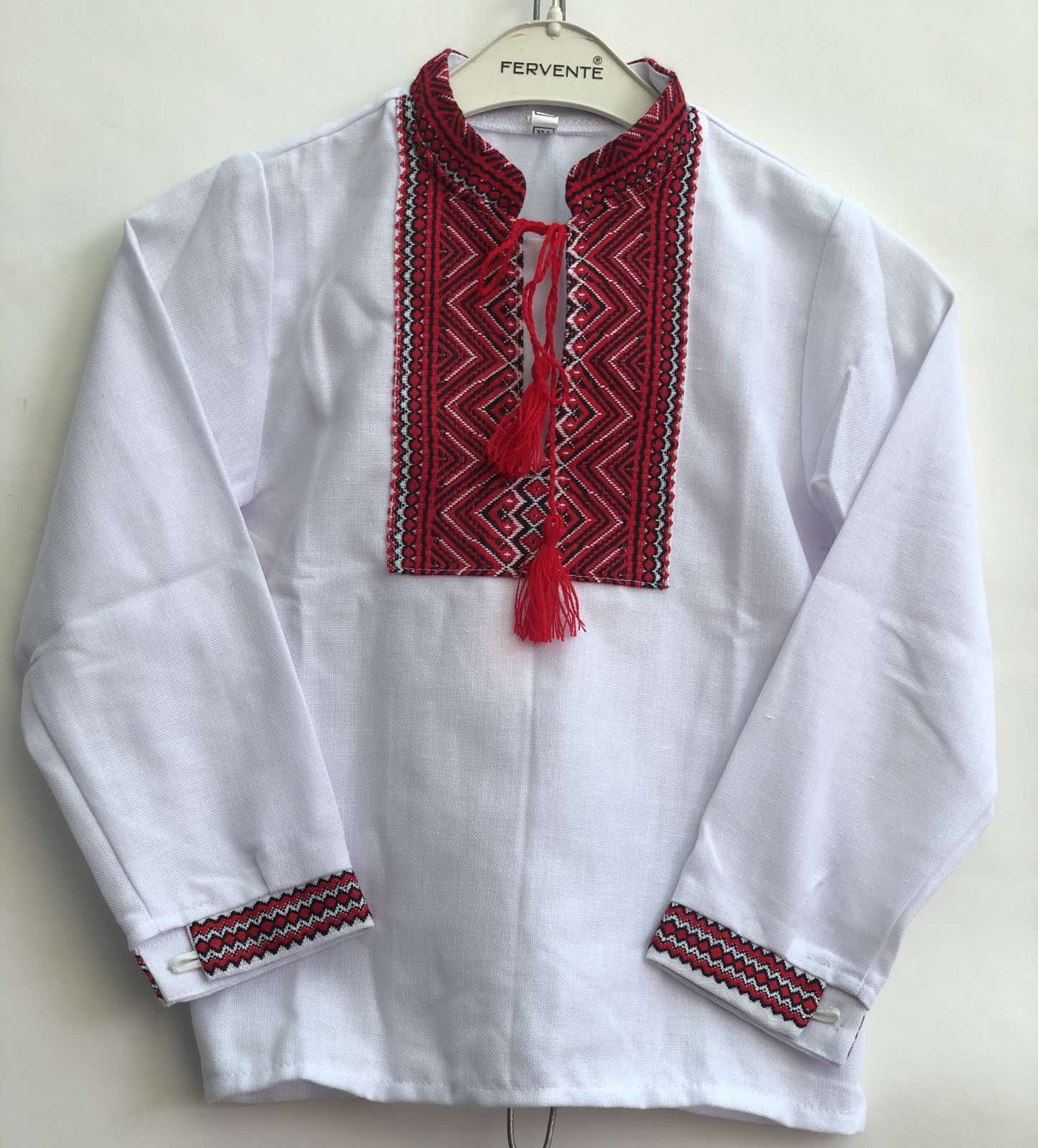 Вышиванка Кузя (128-164) 029 white (деми)