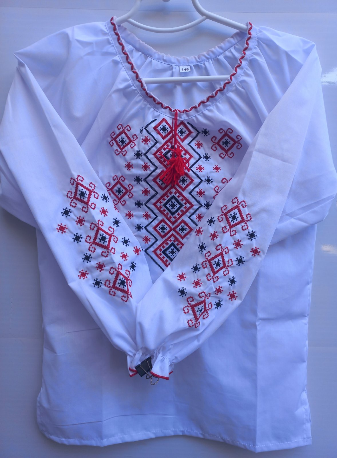 Вышиванка Кузя (92-122) 034 white (деми)