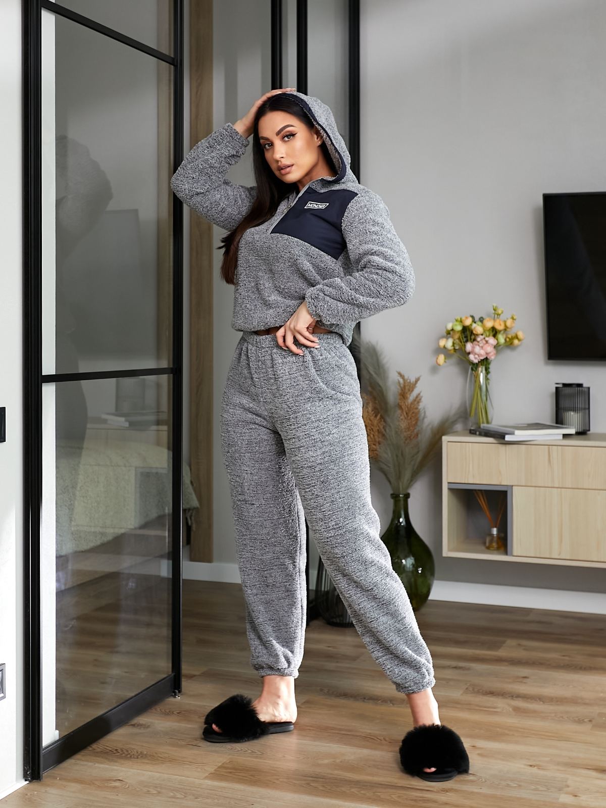 Пижама Alberk (M-XL) AL12 grey (зима)