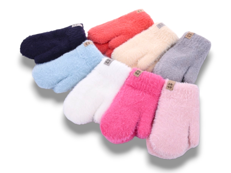 Варежки КОРОЛЕВА (5-7) 5116 вар-норка-двойні mix (зима)