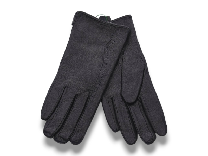 Перчатки КОРОЛЕВА (6.5-8.5) 02 шк-олень вовна black (зима)