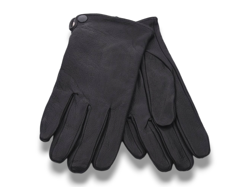 Перчатки КОРОЛЕВА (11-13) 0533B шк-олень вовна black (зима)