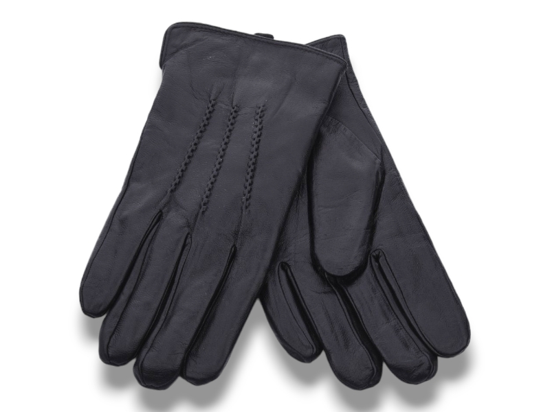 Перчатки КОРОЛЕВА (11-13) 0539 шкіра black (зима)