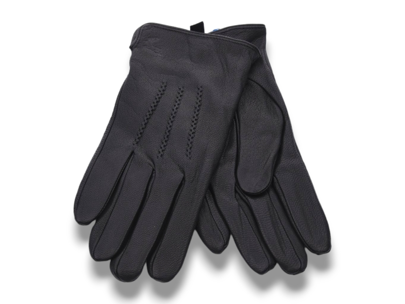 Перчатки КОРОЛЕВА (11-13) 0539B шк-олень вовна black (зима)