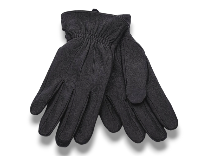 Перчатки КОРОЛЕВА (11-13) 0549B шк-олень вовна black (зима)