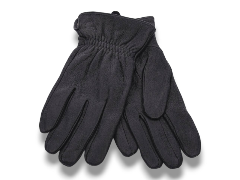 Перчатки КОРОЛЕВА (11-13) 0554B шк-олень вовна black (зима)