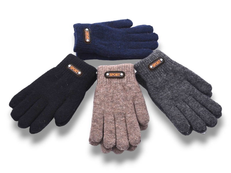 Перчатки КОРОЛЕВА (5-7) 6006 двойна mix (зима)