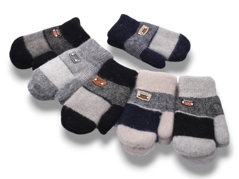 Варежки КОРОЛЕВА (6-8) 6008 вареж.кролик mix (зима)