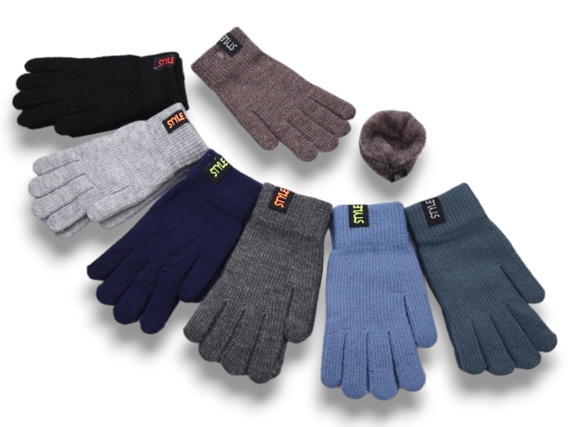 Перчатки КОРОЛЕВА (7-9) 6002 одинар-сенсор mix (зима)