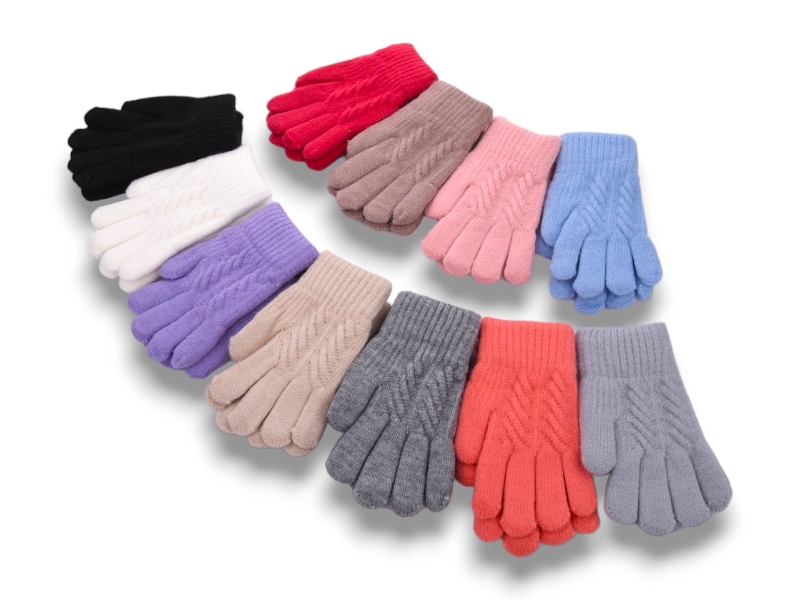 Перчатки КОРОЛЕВА (4-6) E0638 дит.двойн.mix (зима)