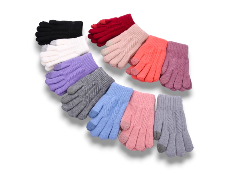 Перчатки КОРОЛЕВА (7-9) E0639 підліток.двойн.сенсор mix (зима)