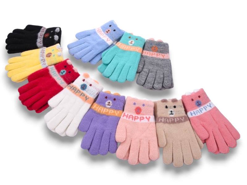 Перчатки КОРОЛЕВА (3-5) E0930 дит.двойн.mix (зима)