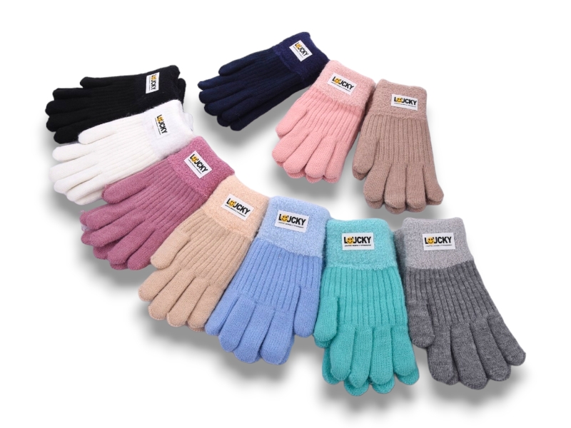 Перчатки КОРОЛЕВА (12-14) E0934 юніор двойн.mix (зима)