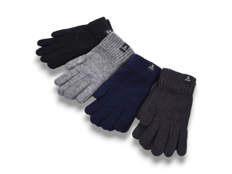 Перчатки КОРОЛЕВА (one size) H8234 одинар.начес mix (зима)