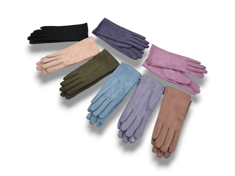 Перчатки КОРОЛЕВА (6.5-8.5) B22-71 кож.зам.плюш-сенс.mix (зима)