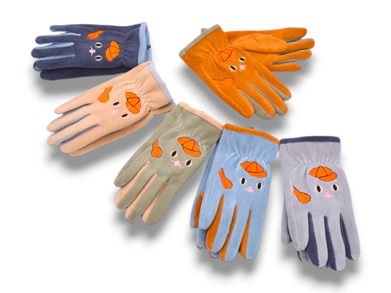 Перчатки КОРОЛЕВА (S-L) B21-2 підліт.фліс mix (зима)