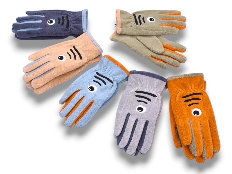 Перчатки КОРОЛЕВА (S-L) B21-1 підліт.фліс mix (зима)