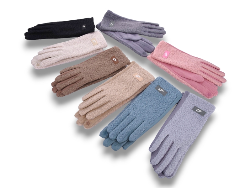 Перчатки КОРОЛЕВА (6.5-8.5) B20-1 тедді mix (зима)