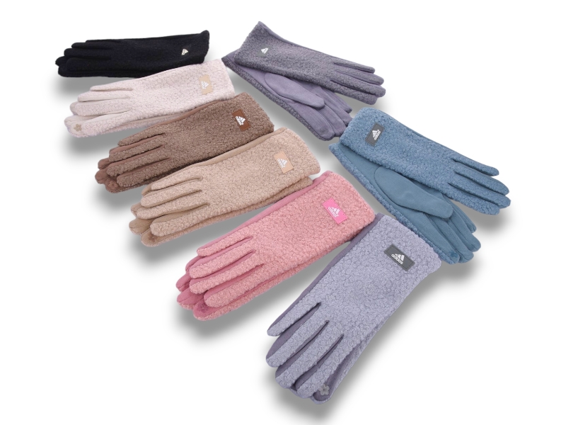 Перчатки КОРОЛЕВА (6.5-8.5) B20-3 тедді mix (зима)