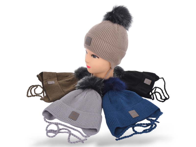 Шапка Angelica (48-52) WJ001-2 на флісі mix (зима)