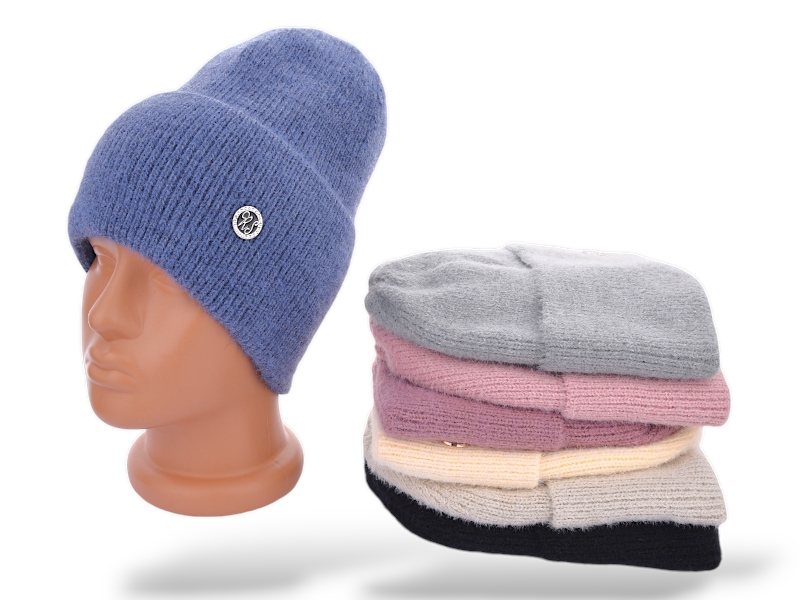 Шапка КОРОЛЕВА (one size) 2-09 ангор-фліс mix (зима)