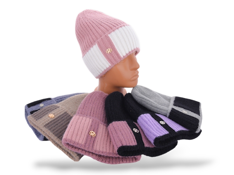 Шапка КОРОЛЕВА (one size) 5-10 ангор-фліс mix (зима)