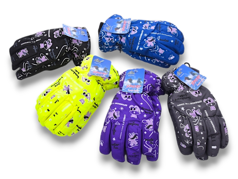 Перчатки КОРОЛЕВА (5-6) 4M дит.лижні-фліс mix (зима)