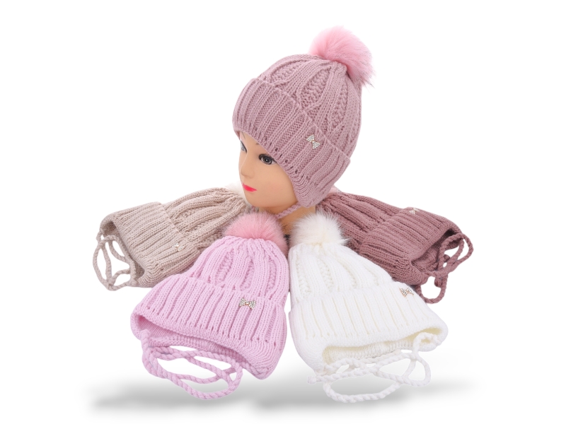 Шапка Angelica (50-54)&nbsp; WU001-3 на флісі mix (зима)