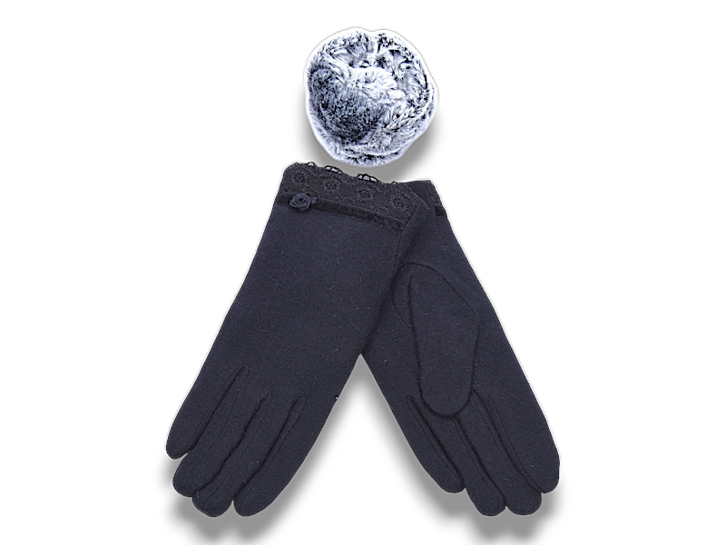 Перчатки YLZL (6.5-8.5) 96-14 black (зима)