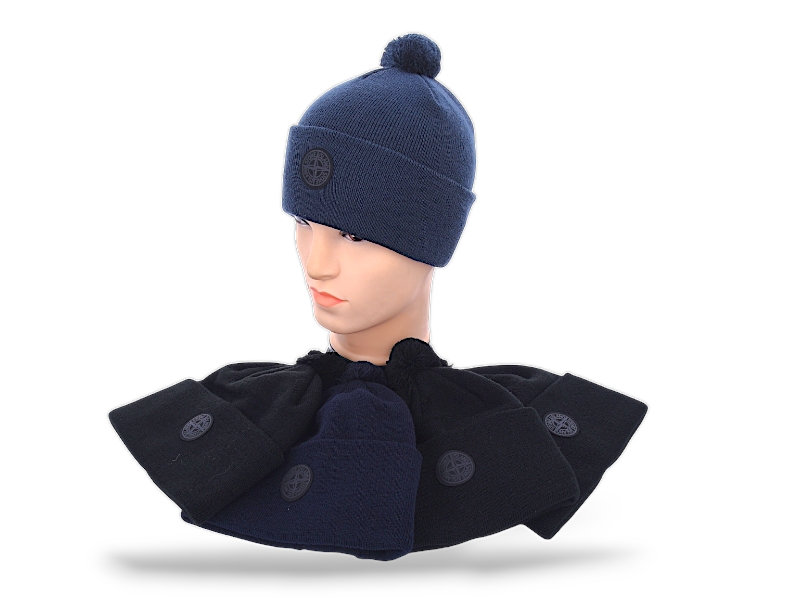 Шапка Angelica (56-60) MW025-1 подвійна mix (зима)