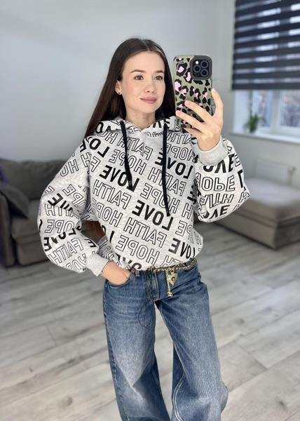 Худи S.Style (42-48) 300-2 grey (зима)