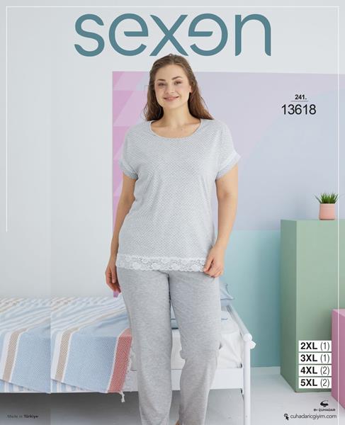 Пижама Disneyopt (2XL-5XL) 13618 l.grey (лето)
