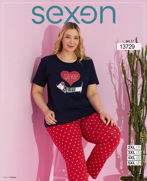 Пижама Disneyopt (2XL-5XL) 13729 navy (лето)