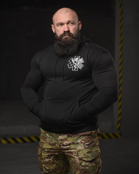 Худи Madoka (M-3XL) 682 black (деми)