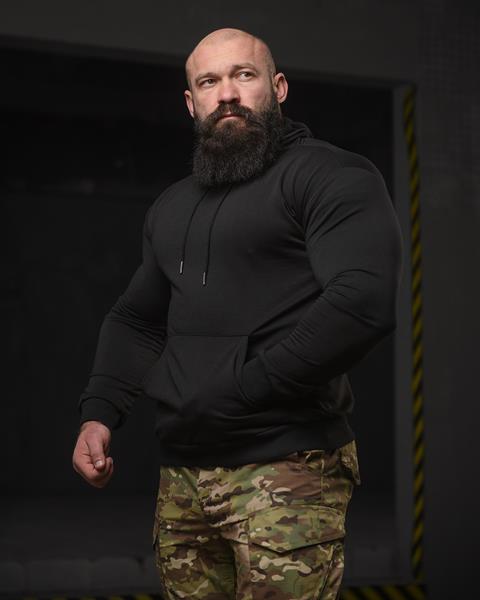 Худи Madoka (M-3XL) 691 black (деми)