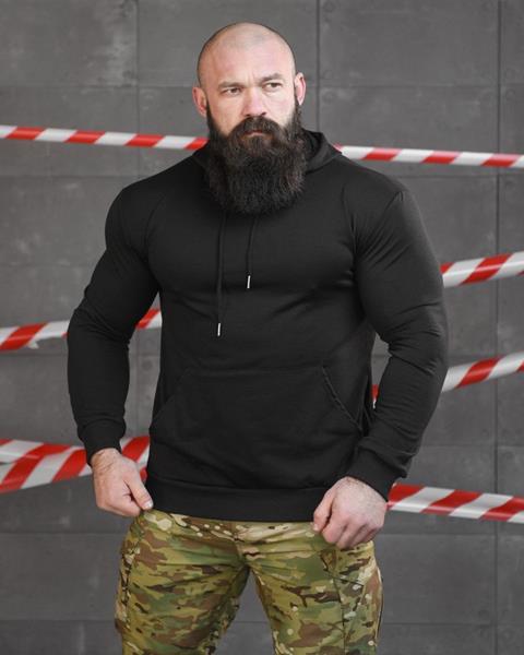 Худи Madoka (M-3XL) 729 black (деми)