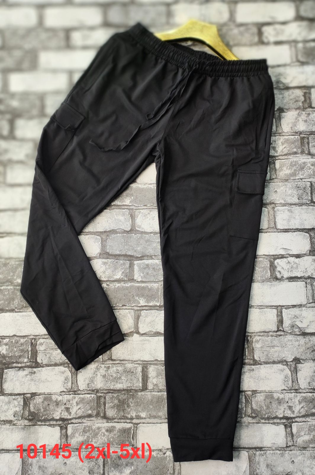 Штаны спорт Sport style (2XL-5XL) 10145 black (деми)