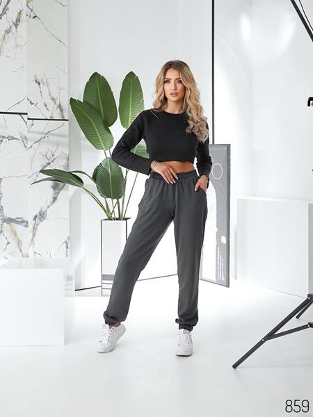 Штаны спорт Loren (44-58) 859 d.grey (деми)