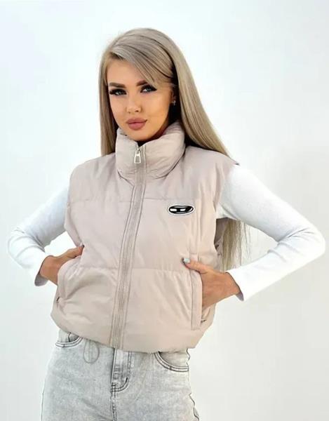 Жилетка Modnulya (M-XL) MD6 beige (деми)