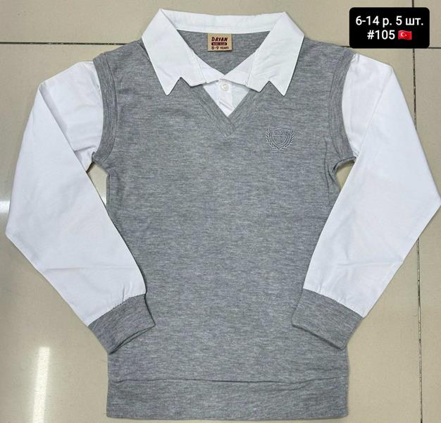 Свитер AMZ (6-14) 105 grey (деми)