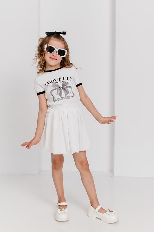 Юбка Moda school (122-146) 8537 white (лето)