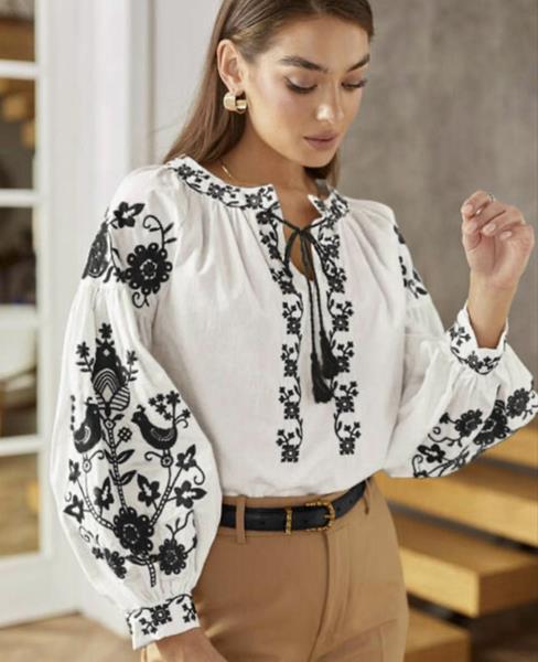 Вышиванка Miki Maki (XL-3XL) MM284 white (деми)