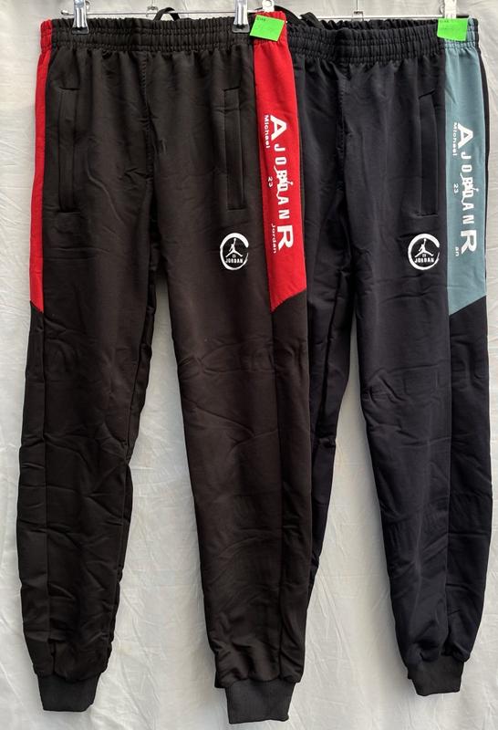 Штаны спорт Shoptime (36-44) S401 black-l.blue (деми)