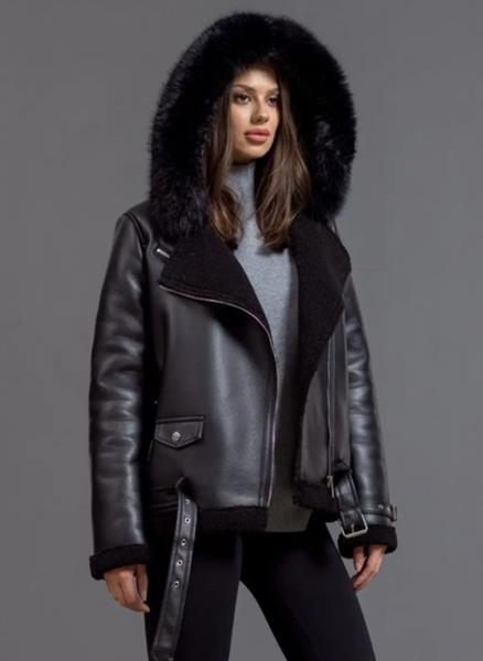 Дубленка Dorimodes (42-48) DL619 black-black (зима)