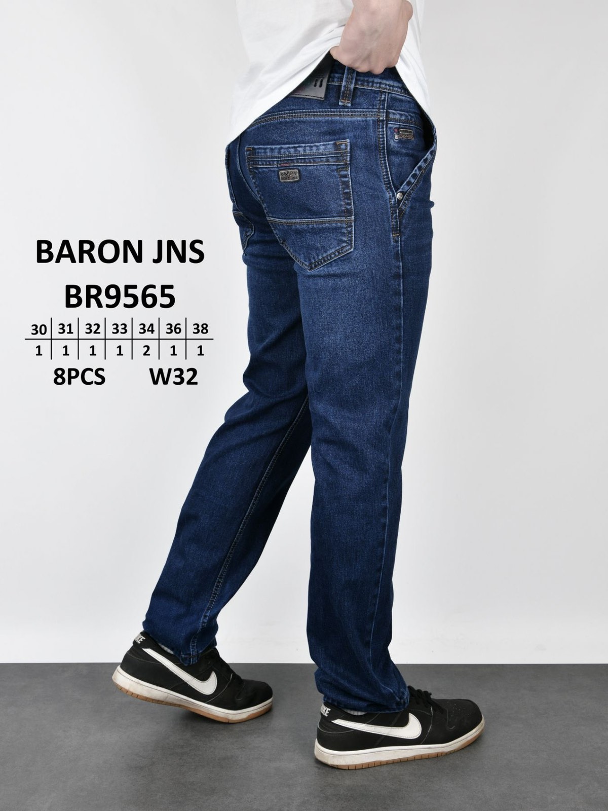 Джинсы God Baron (30-38) BR9565 blue (деми)