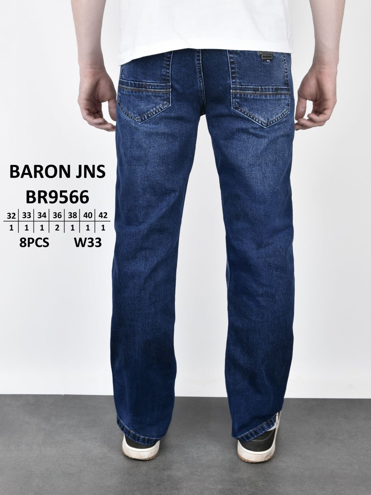 Джинсы God Baron (32-42) BR9566 blue (деми)